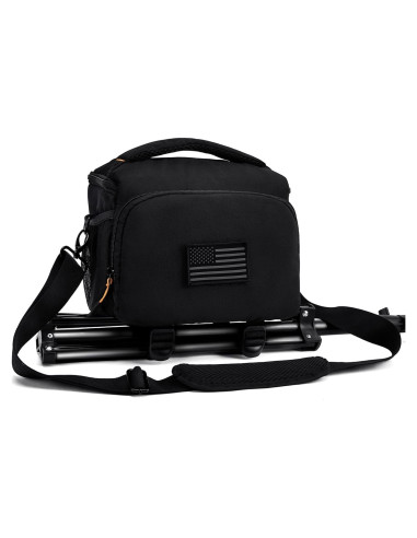 Bolsa de Hombro para Cámara AMOZZ Negra, Acolchada y Impermeable