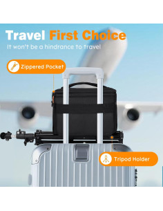 Bolsa de Hombro para Cámara AMOZZ Negra, Acolchada y Impermeable 2