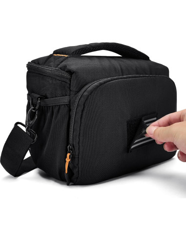 Bolsa de Hombro para Cámara AMOZZ Negra, Acolchada y Impermeable