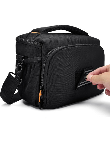 Bolsa de Hombro para Cámara AMOZZ Negra, Acolchada y Impermeable