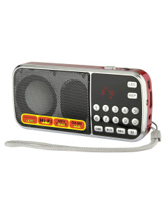 Reproductor de Música Portátil FM Mfine L088 Rojo USB SD