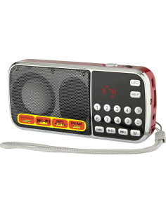 Reproductor de Música Portátil FM Mfine L088 Rojo USB SD 2