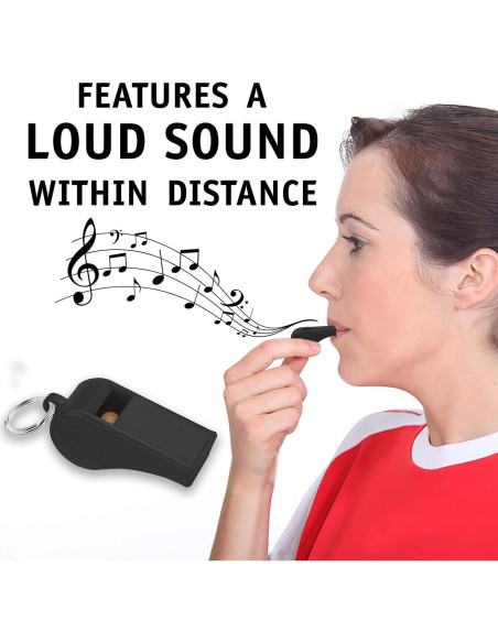 Silbato de Seguridad Water Gear Negro Ultra Liviano