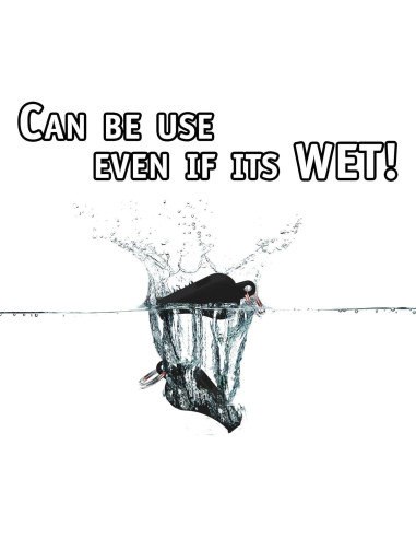 Silbato de Seguridad Water Gear Negro Ultra Liviano