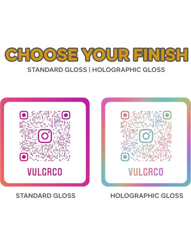 Stickers Personalizados VulgrCo con Código QR - Vinilo Resistente