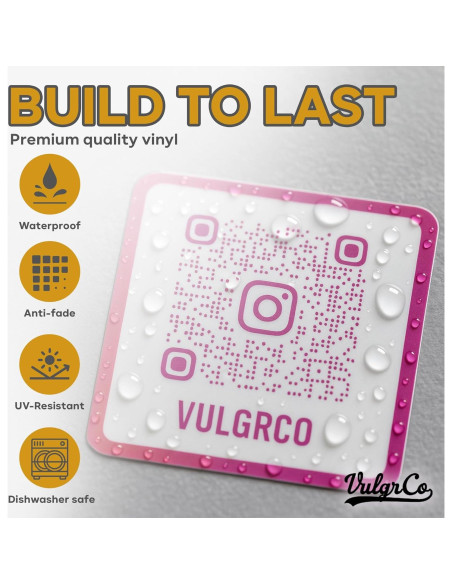 Stickers Personalizados VulgrCo con Código QR - Vinilo Resistente
