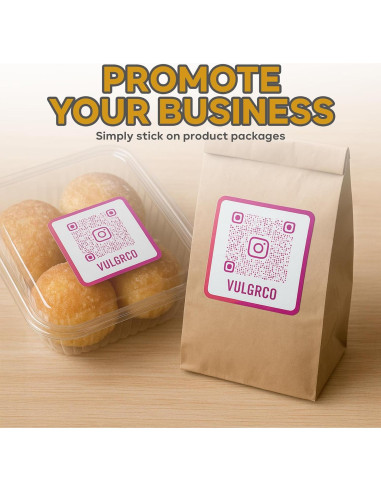 Stickers Personalizados VulgrCo con Código QR - Vinilo Resistente