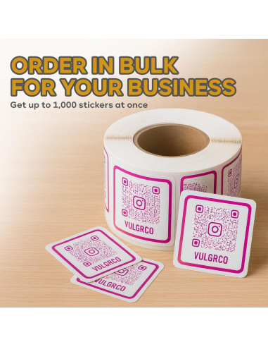 Stickers Personalizados VulgrCo con Código QR - Vinilo Resistente
