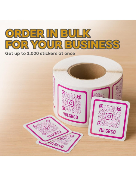 Stickers Personalizados VulgrCo con Código QR - Vinilo Resistente