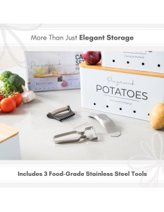 Contenedor de Almacenamiento de Papas y Cebollas Pragmerick con Utensilios 2