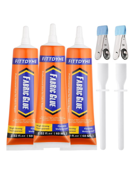 Pegamento para Tela Permanente FITTDYHE 3Pcs 60ml Lavable