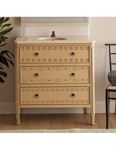 14 Plantillas Reutilizables de Borde Floral XIAOSHAN 30.5 cm