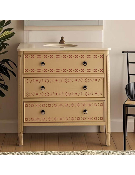 14 Plantillas Reutilizables de Borde Floral XIAOSHAN 30.5 cm