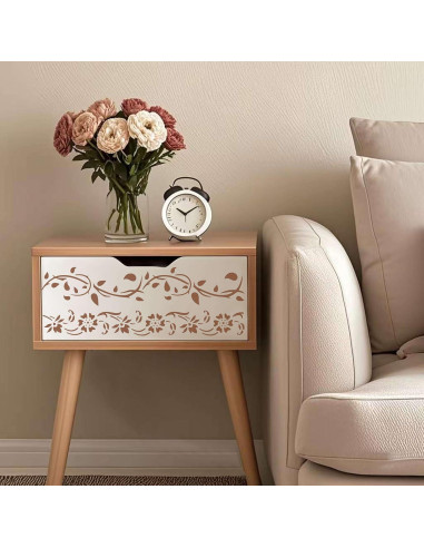 14 Plantillas Reutilizables de Borde Floral XIAOSHAN 30.5 cm