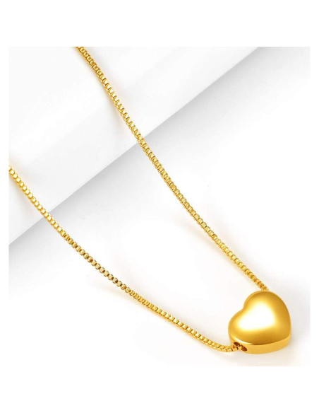 Collar Choker de Corazón U7 para Mujeres - Acero Inoxidable 18K
