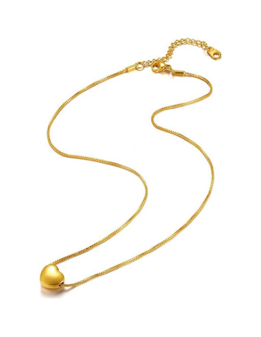 Collar Choker de Corazón U7 para Mujeres - Acero Inoxidable 18K