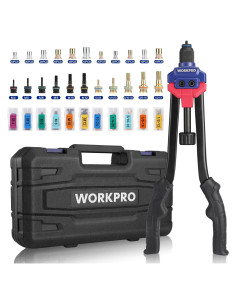 Remachadora Manual de Tuerca WORKPRO 11 Mandriles 185 Pcs