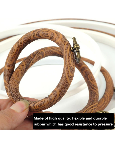 Aros de Bordado Ovalados Semetall 4pcs 17x13.5cm Imitación Madera