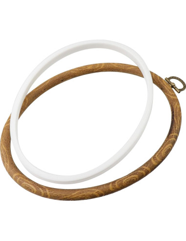 Aros de Bordado Ovalados Semetall 4pcs 17x13.5cm Imitación Madera