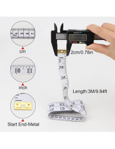 Cinta Métrica Flexible 300 cm Brosay Doble Escala 3 Pcs 2