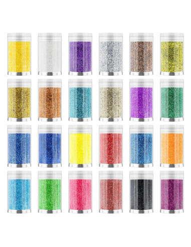 Conjunto de Purpurina Holográfica Ultra Fina 24 Colores 6g