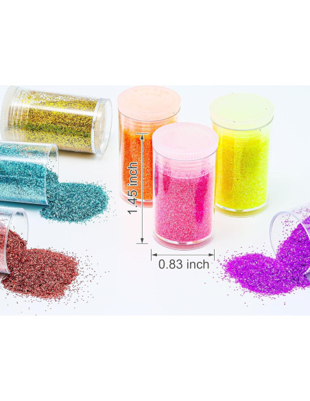 Conjunto de Purpurina Holográfica Ultra Fina 24 Colores 6g