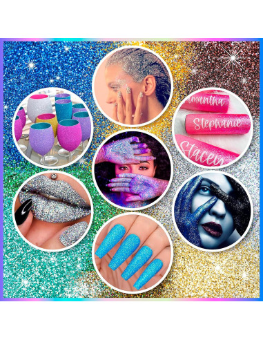 Conjunto de Purpurina Holográfica Ultra Fina 24 Colores 6g