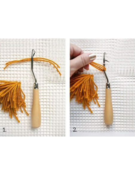 Kit de Ganchillo NX Jardín 100x50cm con Gancho de Madera