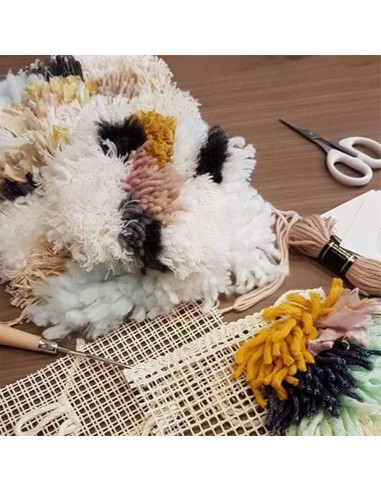 Kit de Ganchillo NX Jardín 100x50cm con Gancho de Madera