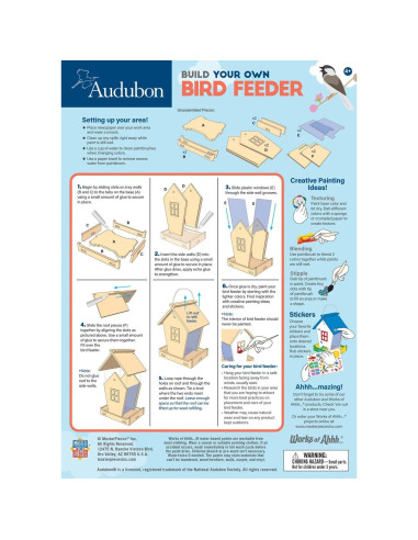 Kit de Manualidades Obras de Ahhh - Comedero para Aves de Madera