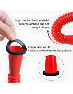 Kit Reemplazo Pitorro Bidón Gas Rojo 2 Unidades 20.57 cm 2