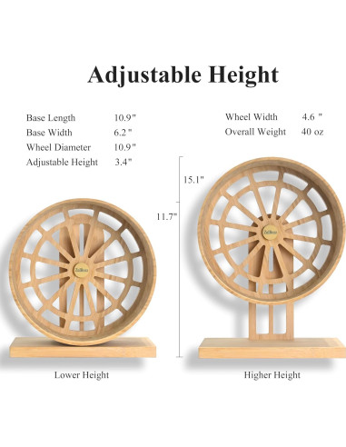 Rueda de Hámster ZulBozz 17.8 cm Silenciosa y Ajustable