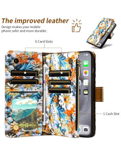 Funda billetera Furill para Cricket Icon 5 y AT&T Motivate 4 2