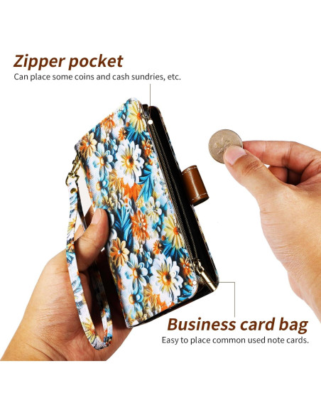 Funda billetera Furill para Cricket Icon 5 y AT&T Motivate 4