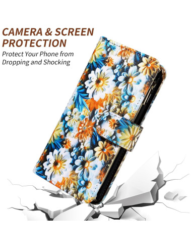 Funda billetera Furill para Cricket Icon 5 y AT&T Motivate 4