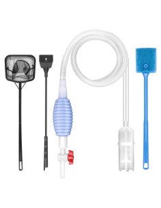 Kit de Limpieza de Acuario 4 Piezas Lanswood - Sifón, Raspador, Red