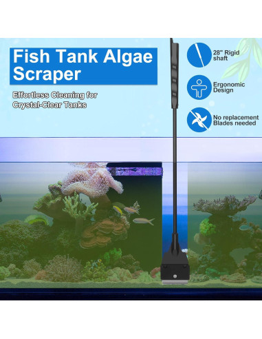 Kit de Limpieza de Acuario 4 Piezas Lanswood - Sifón, Raspador, Red