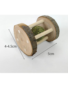 Juguete Masticable de Madera Natural Tnyvm para Hámster y Conejo 2