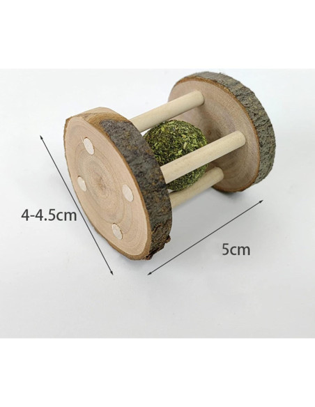Juguete Masticable de Madera Natural Tnyvm para Hámster y Conejo