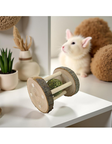 Juguete Masticable de Madera Natural Tnyvm para Hámster y Conejo