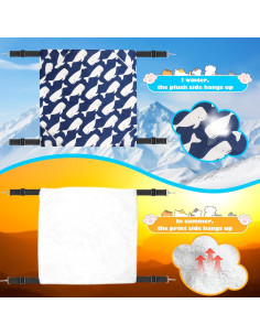 Hamaca para Gato Tribu Mengbei 47x47cm con Correa Ajustable 2