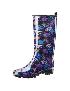 Botas de Lluvia HISEA para Mujeres, Altas hasta la Rodilla, Floral
