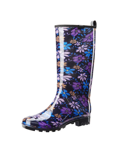 Botas de Lluvia HISEA para Mujeres, Altas hasta la Rodilla, Floral