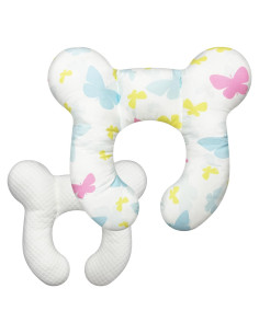 Almohada de Viaje para Niños Kimitimi - Soporte Ergonómico Mariposa