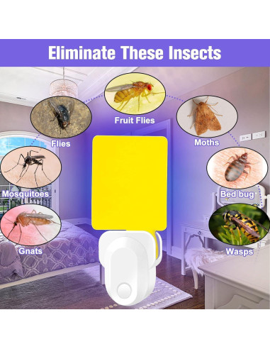 Trampa Electrónica para Insectos Voladores Defendy 2PCS Luz UV