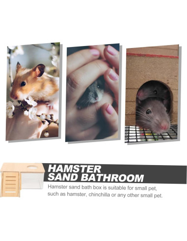 Caja de Baño para Hámster BESPORTBLE Acrílico 18.9x12.6cm