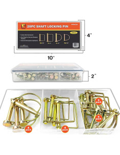 Pasadores de Seguridad Galvanizados Wellmax 20 Pcs 1/4" 5/16" 3/8" 2