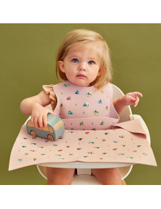 Babero de Silicona Austin Baby Co Violeta Camper para Bebés 2