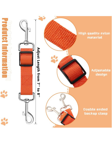 Clip de Collar de Perro Saintrygo 8 Piezas Ajustable Nylon