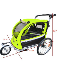 Cubierta para Cochecito Booyah Doble Niño y Mascota - Protección Solar y Lluvia 2